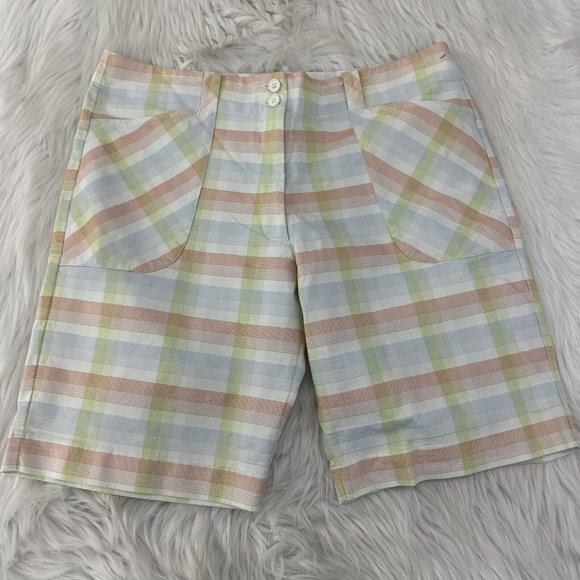 Nike Shorts Nike Golf Womens Plaid Shorts 4 Soft Stretch Deep